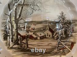 VERYRARE 14 Johnson Brothers Friendly Village Chop Plate Round Serving Platter