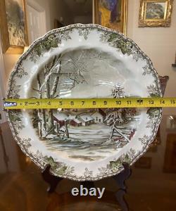 VERYRARE 14 Johnson Brothers Friendly Village Chop Plate Round Serving Platter