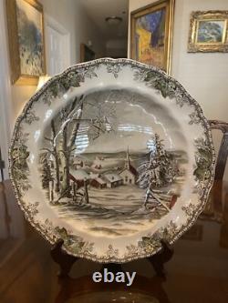 VERYRARE 14 Johnson Brothers Friendly Village Chop Plate Round Serving Platter
