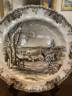 VERYRARE 14 Johnson Brothers Friendly Village Chop Plate Round Serving Platter