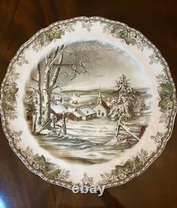 VERYRARE 14 Johnson Brothers Friendly Village Chop Plate Round Serving Platter