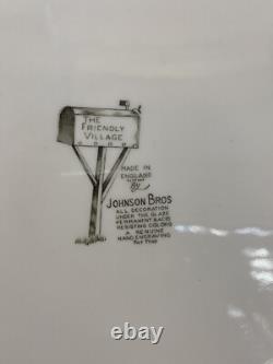 VERYRARE 14 Johnson Brothers Friendly Village Chop Plate Round Serving Platter