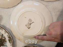VINTAGE 1950s SET OF 16 JOHNSON BROS FAMILY VILLAGE DINNER PLATES (1 REPAIRED)