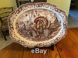 VINTAGE Johnson Brother His MajestyTurkey/meat platter. X Cond 20 Large