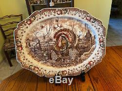 VINTAGE Johnson Brother His MajestyTurkey/meat platter. X Cond 20 Large