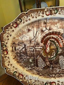 VINTAGE Johnson Brother His MajestyTurkey/meat platter. X Cond 20 Large