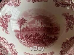 VINTAGE Johnson Brothers England Old Britain Castles Pink 8-6pc Settings ++MINT