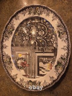 VINTAGE! The Friendly Village (Christmas) Platter by Johnson Brothers England