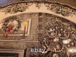 VINTAGE! The Friendly Village (Christmas) Platter by Johnson Brothers England