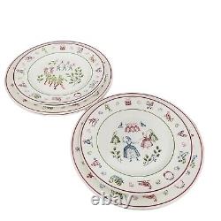 VTG 12 DAYS OF CHRISTMAS Johnson Brothers Dinner, Salad Plates 4 Each Total Of 8