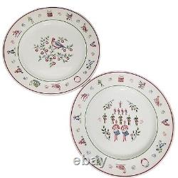 VTG 12 DAYS OF CHRISTMAS Johnson Brothers Dinner, Salad Plates 4 Each Total Of 8