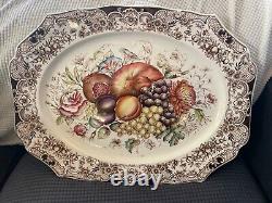 VTG 1960 Johnson Bros ENGLAND Windsor Ware Harvest 20 Oval Serving Platter