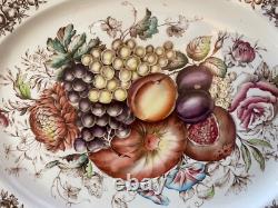 VTG 1960 Johnson Bros ENGLAND Windsor Ware Harvest 20 Oval Serving Platter