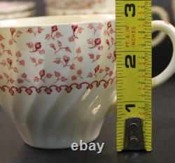 VTG 24 Pcs. Johnson Bros. Rose Bouquet Made In England Cups & Saucers 12 Sets