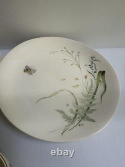 VTG 50s JOHNSON BROS. WILDFLOWER & BUTTERFLY DINNER PLACE-SET FOR 4 + EXTRA PC