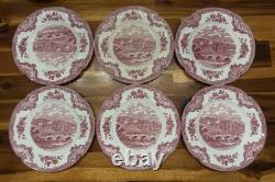 VTG 55pcs Johnson Brothers Old Britain Castles Pink 6 Place Settings, England