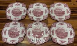 VTG 55pcs Johnson Brothers Old Britain Castles Pink 6 Place Settings, England