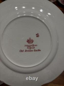 VTG 55pcs Johnson Brothers Old Britain Castles Pink 6 Place Settings, England