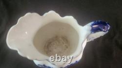 VTG 6 Johnson Bros England Pitcher White Blue with Gold Trim