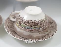 VTG JOHNSON BROS HISTORIC AMERICA set of 11 CUPS AND SAUCERS, IN SAN FRANCISCO