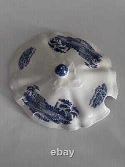 VTG JOHNSON BROS Rare English Gardens Blue & White Soup Tureen