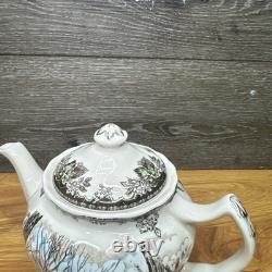VTG Johnson Bros China The Friendly Village Teapot Sugar Maples England