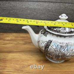 VTG Johnson Bros China The Friendly Village Teapot Sugar Maples England