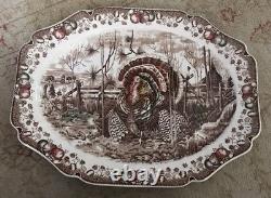 VTG Johnson Bros. His Majesty Turkey Platter 20.25 ENGLAND In Nice Shape