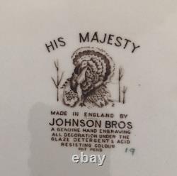 VTG Johnson Bros. His Majesty Turkey Platter 20.25 ENGLAND In Nice Shape