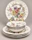 Vtg Johnson Bros Sheraton England Ironstone 8pc Dinner Plates &square Soup Bowls
