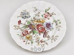 VTG Johnson Bros Sheraton England Ironstone 8Pc Dinner Plates &Square Soup Bowls