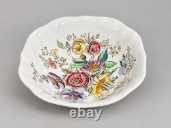 VTG Johnson Bros Sheraton England Ironstone 8Pc Dinner Plates &Square Soup Bowls