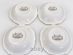 VTG Johnson Bros Sheraton England Ironstone 8Pc Dinner Plates &Square Soup Bowls