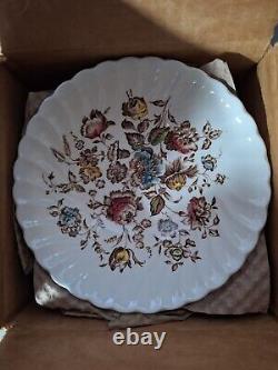 VTG Johnson Bros. Staffordshire Bouquet 4 Sets of 4Pc. Settings & 4 Bowls, NIB