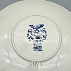 VTG Johnson Brothers HISTORIC AMERICA BLUE Colossal Cup & Saucer GREAT CONDITION