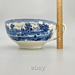 VTG Johnson Brothers HISTORIC AMERICA BLUE Colossal Cup & Saucer GREAT CONDITION
