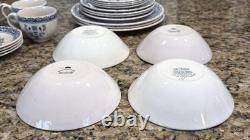VTG Johnson Brothers Hearts & Flowers 24 Pc Dinnerware Set England Old Granite