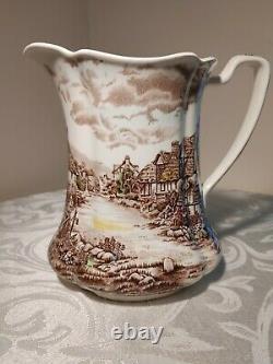 VTG Johnson Brothers Olde English Countryside Brown 24 oz Pitcher