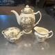 Vtg Johnson Brothers The Friendly Village 9 Coffee Pot, Sugar Bowl & Creamer