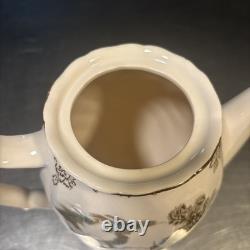 VTG Johnson Brothers The Friendly Village 9 Coffee Pot, Sugar Bowl & Creamer