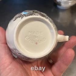 VTG Johnson Brothers The Friendly Village 9 Coffee Pot, Sugar Bowl & Creamer