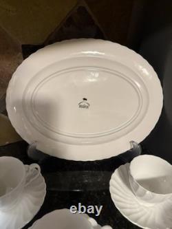 VTG Set of Ironstone Johnson Bros Regency SnowWhite large lot of 20pcs, read