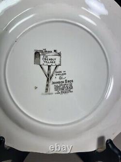 VTG The Friendly Village By Johnson Bros Covered Bridge 18 Pc Set