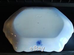 Very Rare HTF Flow Blue Johnson Bros. Florida 4 piece Huge Soup Tureen Set