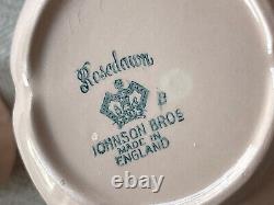 Vintage 15 Piece Johnson Brothers (England) Rose Dawn China Breakfast Set