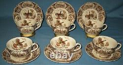 Vintage 19-pc Mid-century Johnson Bros. Windsor Ware Wild Turkeys Dinner Set