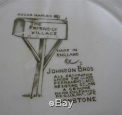 Vintage 24 Piece Johnson Bros. England FRIENDLY VILLAGE Pattern Tea Set for 6