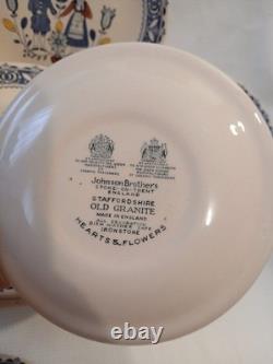 Vintage 35Pc Johnson Brothers Hearts & Flowers Dinnerware Cottagecore