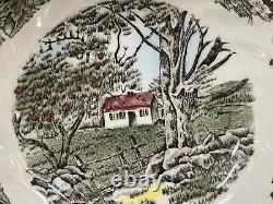 Vintage 37-Piece Set Johnson Bros FRIENDLY VILLAGE Dinner Plates, Bowls, Etc