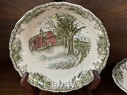 Vintage 37-Piece Set Johnson Bros FRIENDLY VILLAGE Dinner Plates, Bowls, Etc